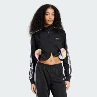 adidas Originals Womens x Jeremy Scott Fashion Track Top - Black Recycled Material - Size 14 UK