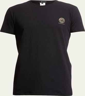 Versace Mens Medusa Logo Crewneck T-Shirt