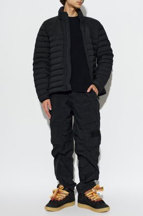 Stone Island Puffer Jacket With Logo, Mens, Navy Blue