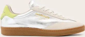 AllSaints Womens Cow Leather Thelma Metallic Low Top Trainers, Size: UK 4/ US 7/ EU 37