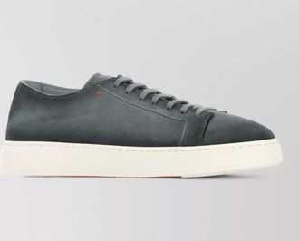 Santoni suede damps sneakers low top design
