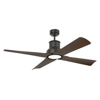 Netlighting Winche Large Ceiling Fan Black Wood IP44 Optional LED Light Sold Separately
