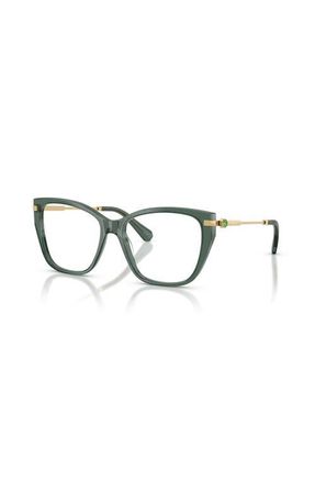 Swarovski 55mm Cat Eye optical glasses in Green at Nordstrom
