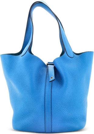 Hermès Picotin Lock Bag Clemence MM bucket bag - Blu