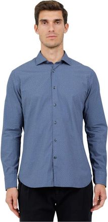Tintoria Mattei Camicia microfantasia in cotone - Heren - Casual Overhemden - Veelkleurig - 2XL - Katoen - Overhemden