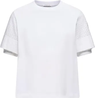 Moncler Moncler Cotton Jersey San Gallo T-shirt, Women, White, Size: Xl