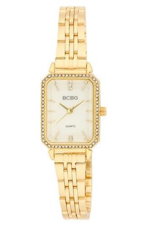 BCBGeneration Octotank Crystal Quartz Bracelet Watch, 23mm in Gold at Nordstrom Rack