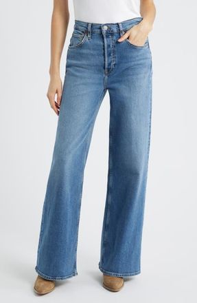 Re/Done High Waist Wide Leg Jeans in Mid70Sshadow at Nordstrom, Size 23