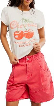 Free People Nova Graphic Tee In Cherry Combo