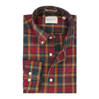 GANT Heren, Overhemden, Rood, Maat: 3XL Katoen
