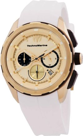 Technomarine Ocean Chronograph GMT Quartz Gold Dial Mens Watch TM-318101