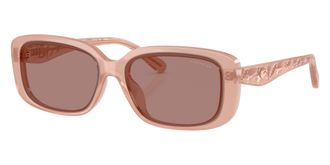 Coach Womens 57 mm Transparent Plum Sunglasses