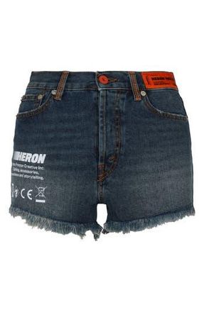 Heron Preston Code 8000 Denim Cutoff Shorts in Blue at Nordstrom Rack, Size 25
