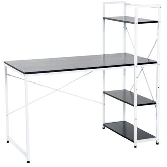 Carter's Computer Workstation Metal Frame-White/ Black Colour - CARTER | TJ Hughes
