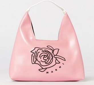 Marni Borsa in pelle sintetica con fiore ricamato