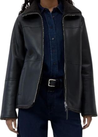 Closed Imitatie Shearling Jas - Dames - Jassen - Groen - S - Jassen
