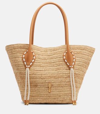 Christian Louboutin Venus raffia tote bag