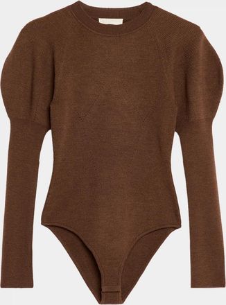 Ulla Johnson Imara Embellished Wool Bodysuit