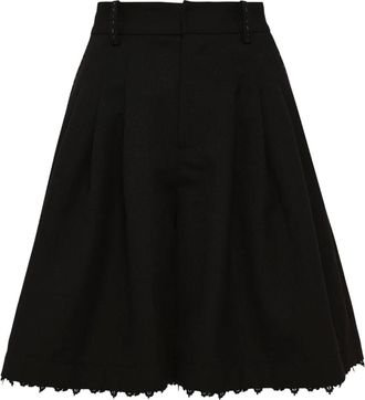 Renli Su lace-trim shorts - Black