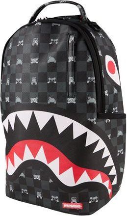 Sprayground GRAY PEEKING CHARACTER CHECK DLXSV BACKPACK