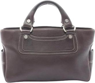 Celine Pre-owned Vintage Leren Handtas - Dames - Vintage Handtas - Bruin - ONE Size - Leer - Vintage