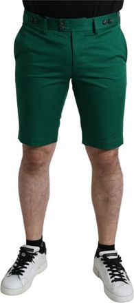 Dolce & Gabbana Casual Shorts - Heren - Korte Broeken - Groen - XL - Katoen - Korte Broeken