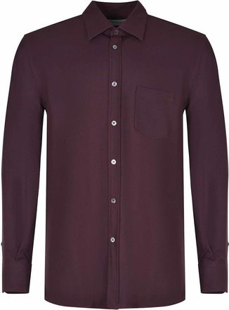 Amaranto Amaranth Shirt Made Of A Wool Blend