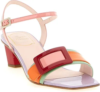 Roger Vivier Womens Sandal Multicolor Calfskin Leather Heels