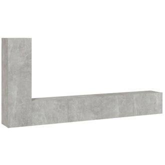 vidaXL Vidaxl - Set de muebles de tv 3 pzas madera contrachapada gris hormigón