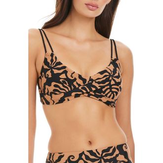 Sanctuary Twist Front Bikini Top in Black at Nordstrom, Size X-Small