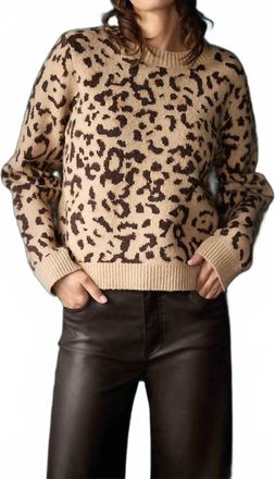 Kut from the Kloth Gisela Animal Print Sweater In Cheetah