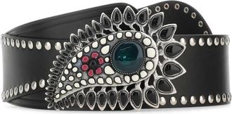 Isabel Marant Black Embellished Buckle Belt