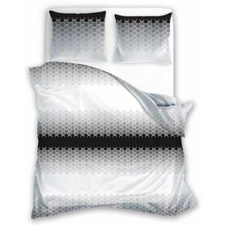 OEM Juego De Cama De Algod&oacute;n 220x200 Glamour Ornamento Blanco Negro