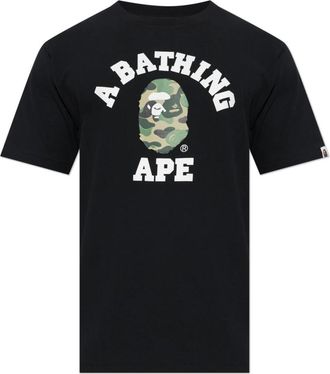 A Bathing Ape Logo T-Shirt - Heren - T-shirts - Zwart - L - Katoen - Tops