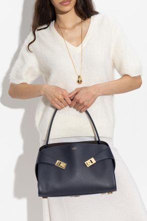 Ferragamo Handbag Hug Small, Womens, Navy Blue