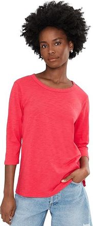 Mod-o-doc 3/4 Sleeve Crew Neck Favorite T-Shirts Womens Clothing Fiery Glow : MD (US 8-10), Cotton