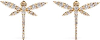 Anapsara Anello Mini Dragonfly in oro giallo 18 carati con diamanti