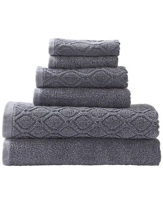 Superior Discontinued Superior Jacquard And Solid 6Pc Denim Cotton Towel Set
