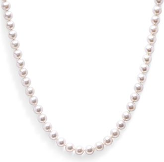 House of Brilliance 14K Gold 8.0x8.5mm Akoya Pearl Strand Necklace