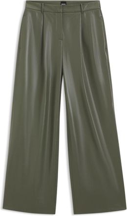 BOSS Wide-leg pants in faux leather