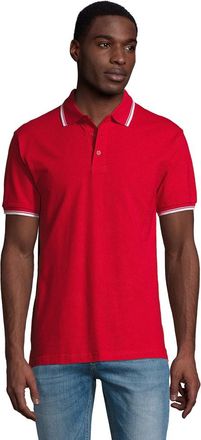 SOLS Heren Praktijk Contrast Poloshirt (Rood)
