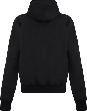 Gucci Mens Bomber Jacket Reversible With Hood Black Cotton