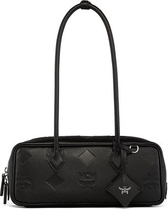 MCM Small Aren East West Shoulder Bag in Maxi Monogram Leather in Black at Nordstrom