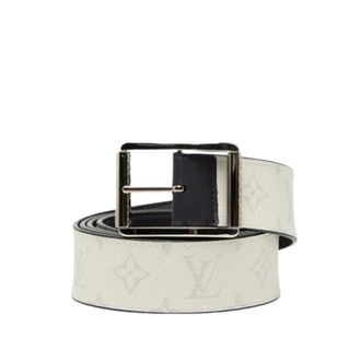 Louis Vuitton Pre-owned Belts, female, White, Size: ONE SIZE Pre-owned Monogram Canvas and Leather Belt