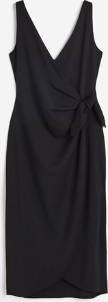 H&M Wickelkleid mit V-Ausschnitt - Schwarz