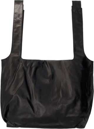 Yohji Yamamoto Infinite - unisex - Handtassen - Zwart - M - Leer - Tassen