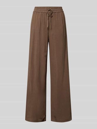 Selected Regular Fit Weite Hose aus Viskose-Leinen-Mix Modell VIVA-GULIA in Taupe, Gr&ouml;&szlig;e 34