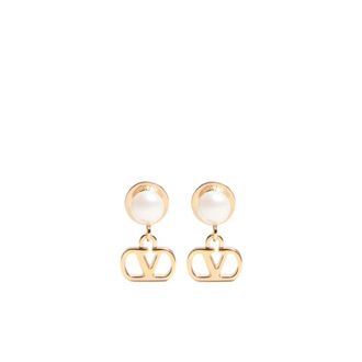 Valentino Garavani Gouden Oorbellen voor Vrouwen - Dames - Oorbellen - Geel - ONE Size - Accessoires