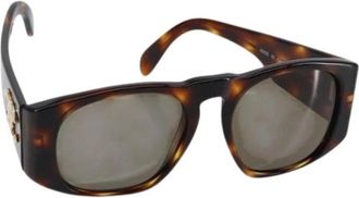Chanel Pre-owned Plastic Zonnebril - Dames - Vintage Accessoires - Bruin - ONE Size - Vintage