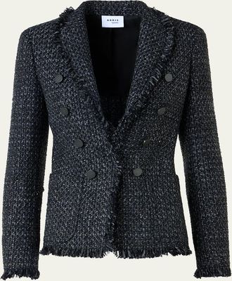 Akris Salt and Pepper Tweed Jacket